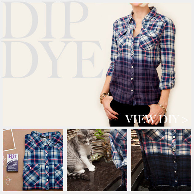 DIP Dye Plaid Shirt DIY