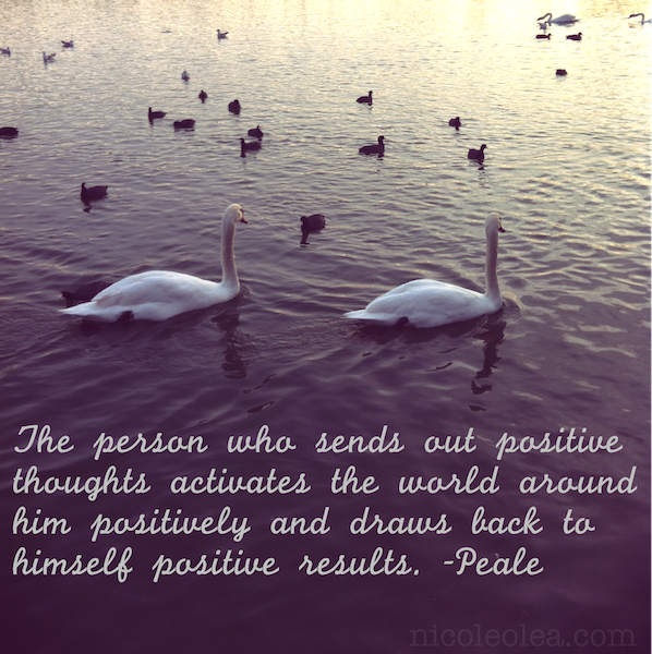 Positive thoughts activate the world Positive thoughts activate the world