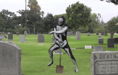 Dancing skeleton man