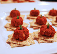 Pumpkin cheese balls Pumpkin cheese balls