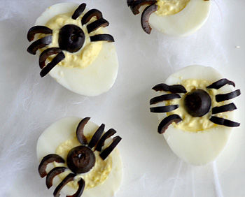 Spider deviled eggs Spider deviled eggs