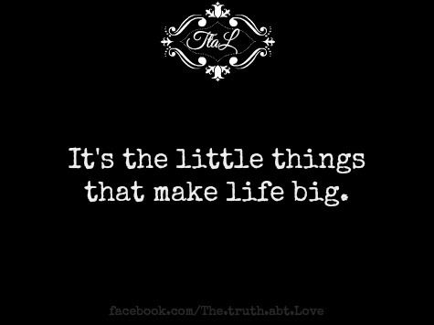 the little things the little things
