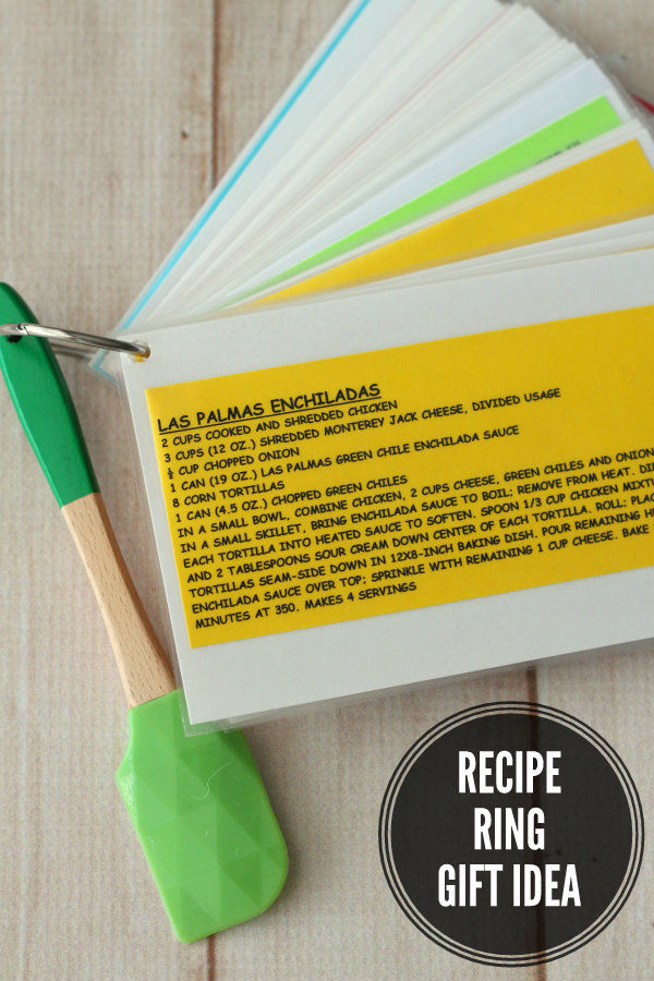 Recipe ring gift idea Recipe ring gift idea