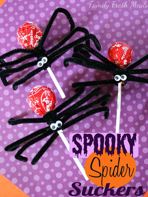 DIY Spooky Spider Suckers