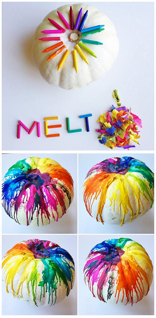 Crayon Melted Halloween Pumpkins Crayon Melted Halloween Pumpkins