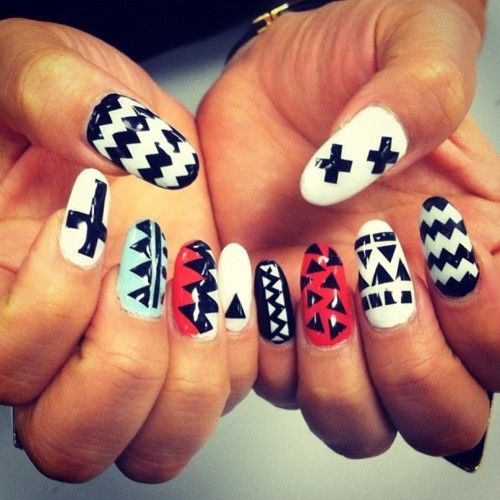 Creative Patterned nail art
