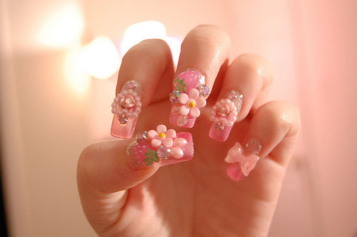 Floral 3D Nails Floral 3D Nails