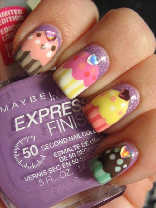 Cupcake nail art