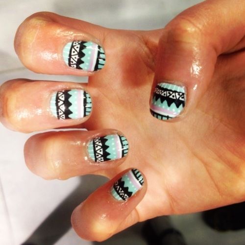 Tribal nail design Tribal nail design