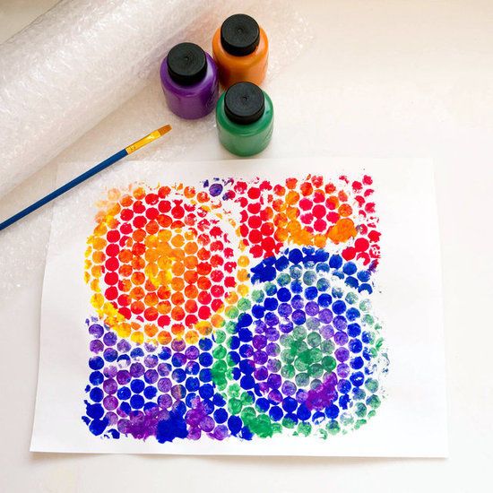 Colorful bubble wrap painting Colorful bubble wrap painting