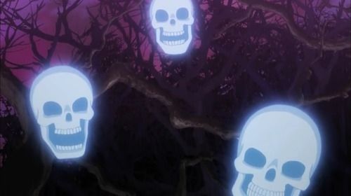 Floating skulls
