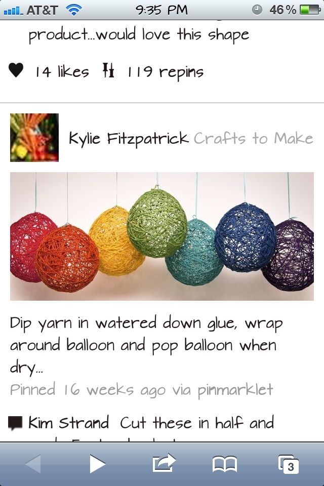 Yarn Balloons Yarn Balloons
