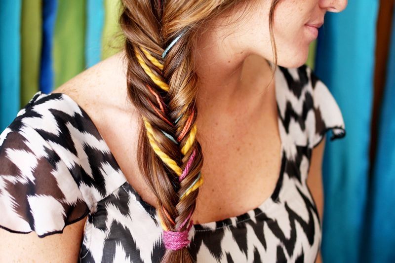 Yarn style fishtail braid Yarn style fishtail braid
