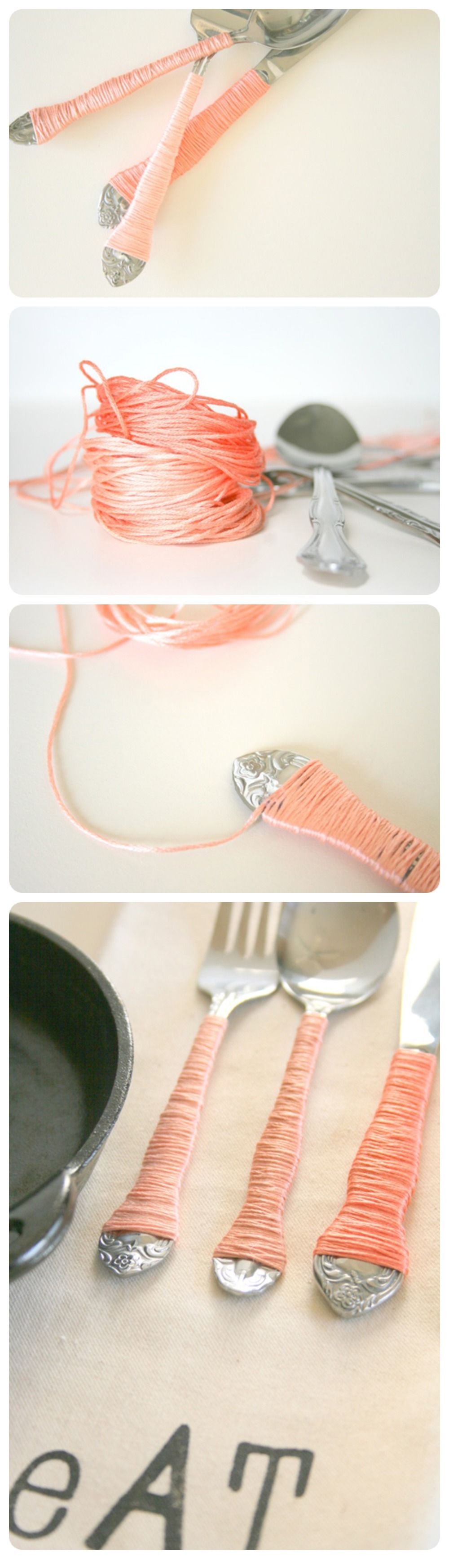 Yarn Wrapped Cutlery Yarn Wrapped Cutlery
