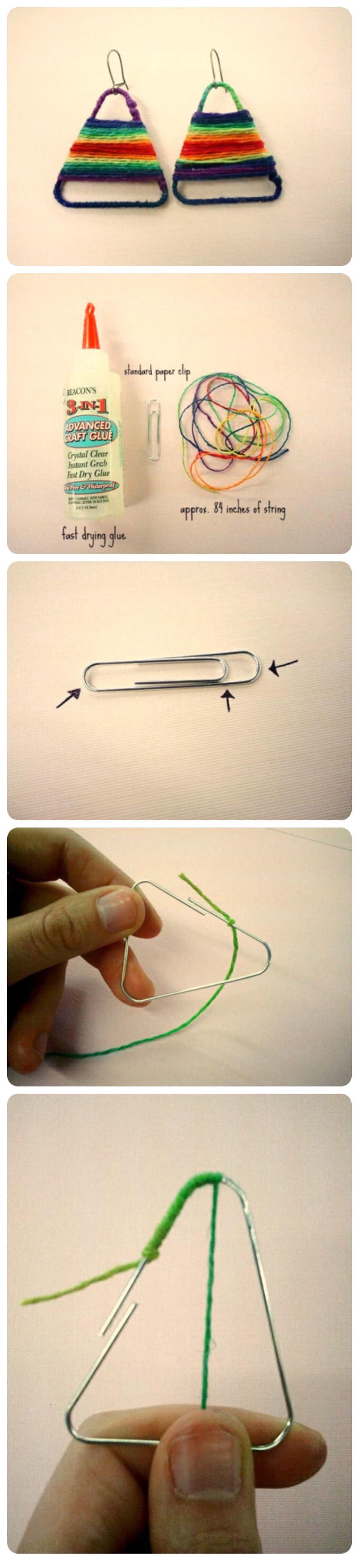 Paper clip earrings Paper clip earrings