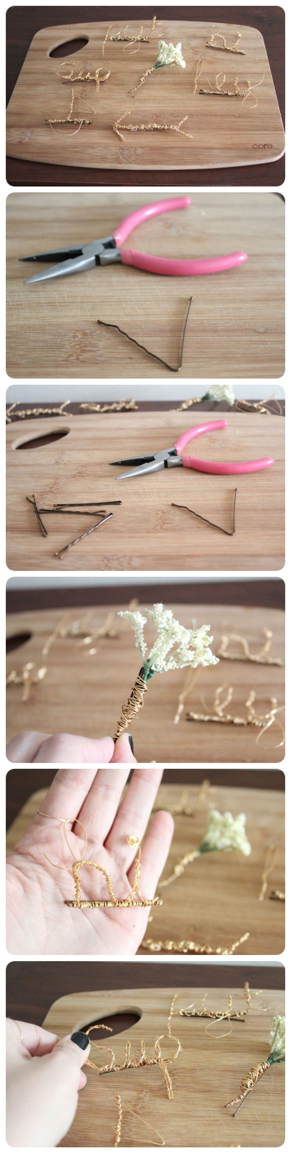 DIY Wire hairpins