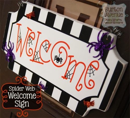 Spider Web Welcome Sign Spider Web Welcome Sign
