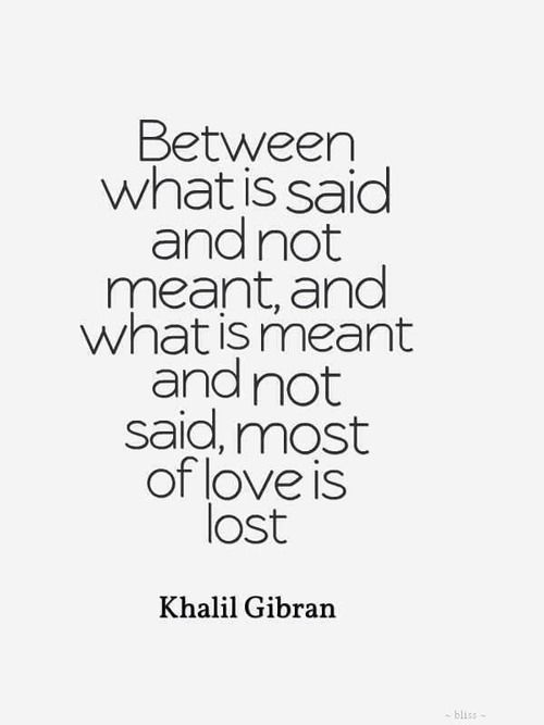 Between what is said Between what is said