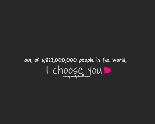 I choose you