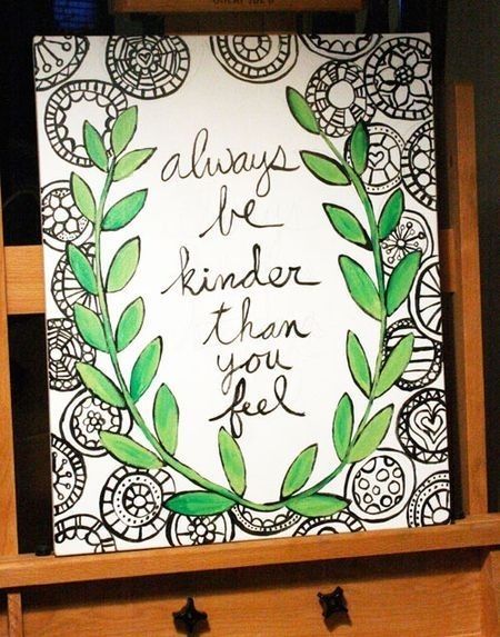 Always be kinder than you feel Always be kinder than you feel