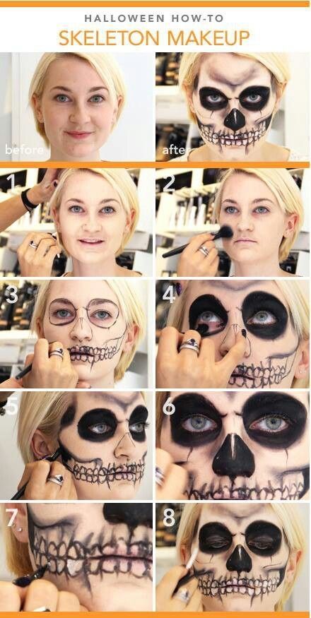 DIY Halloween Skeleton Makeup DIY Halloween Skeleton Makeup