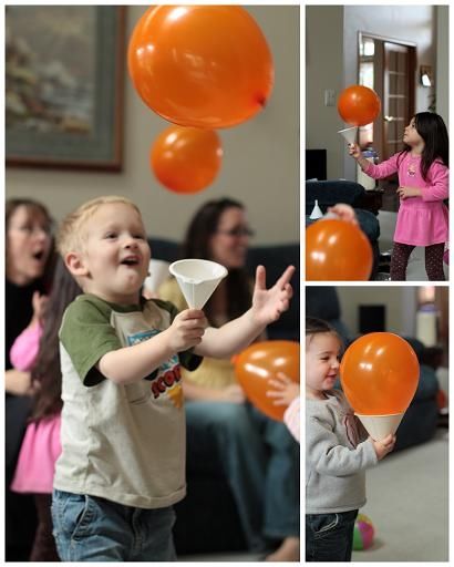 Halloween party balloon catch Halloween party balloon catch