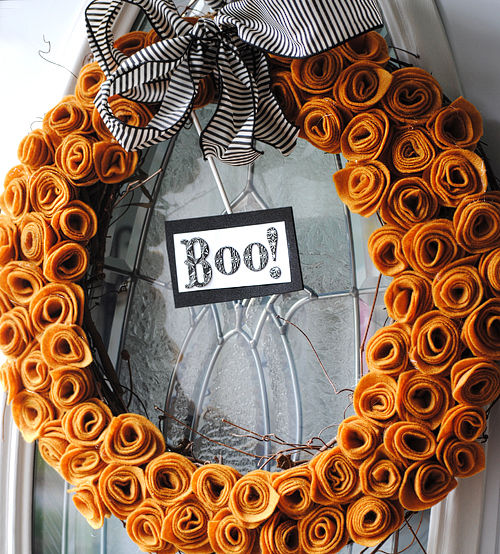 Felt Flower Wreath