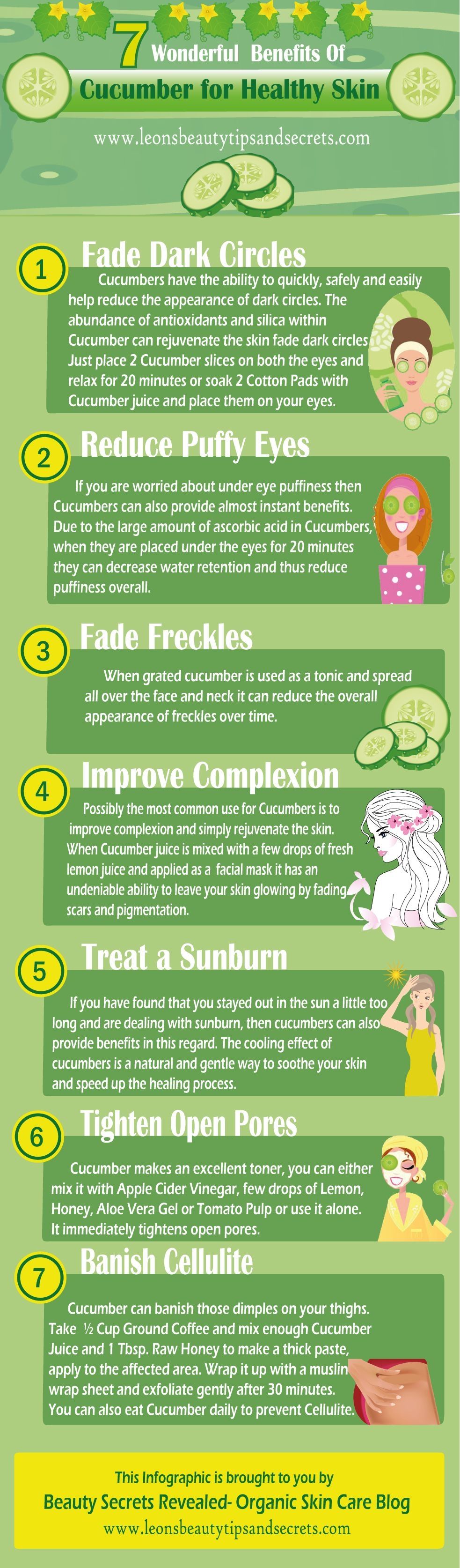 7 Benefits of Cucumbers For Skin