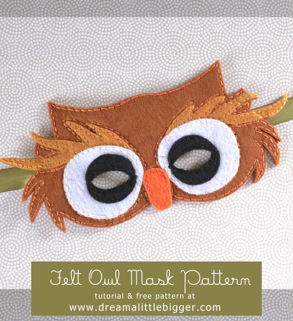 Felt owl mask Felt owl mask