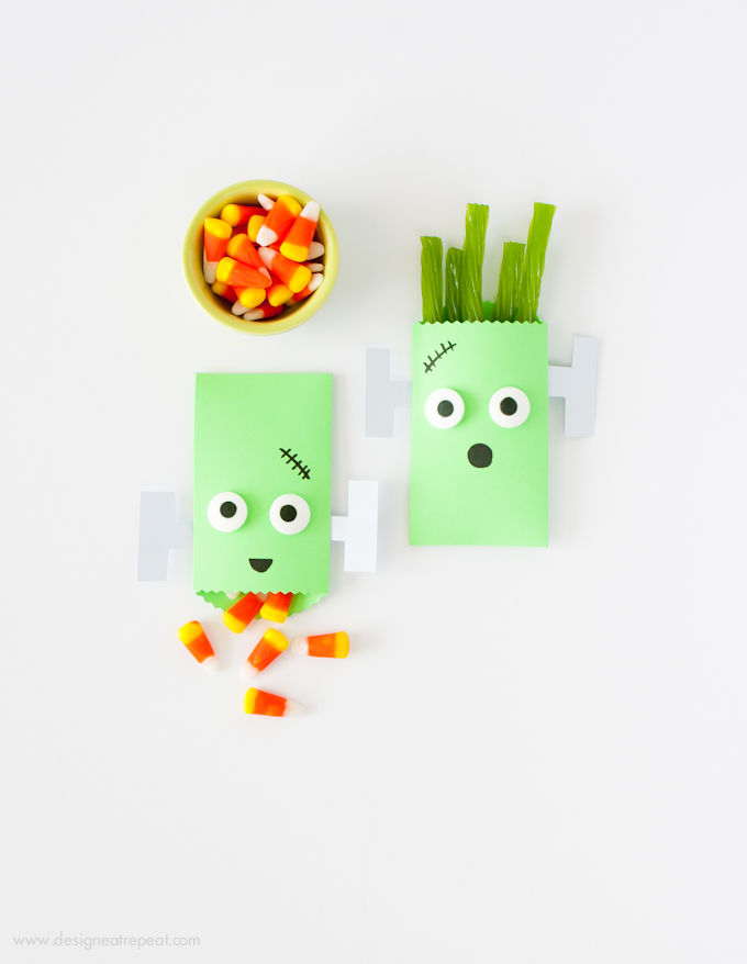 Frankenstein halloween treat bags Frankenstein halloween treat bags