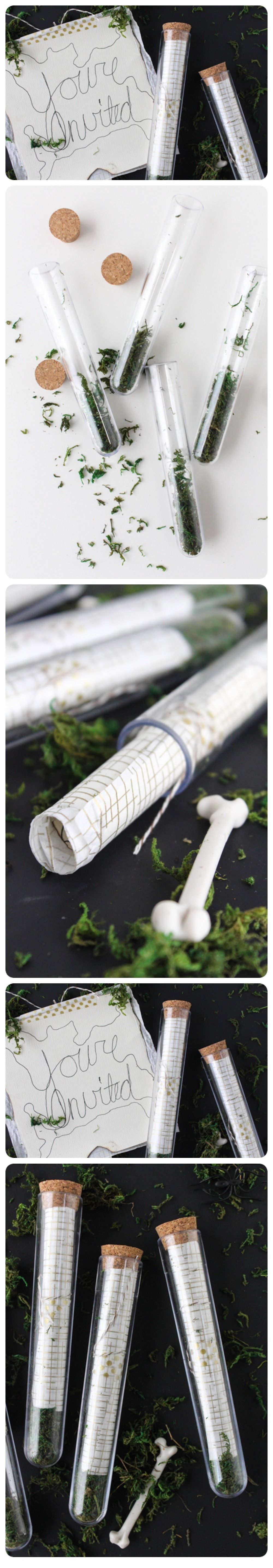 Scroll Test Tube Invitations