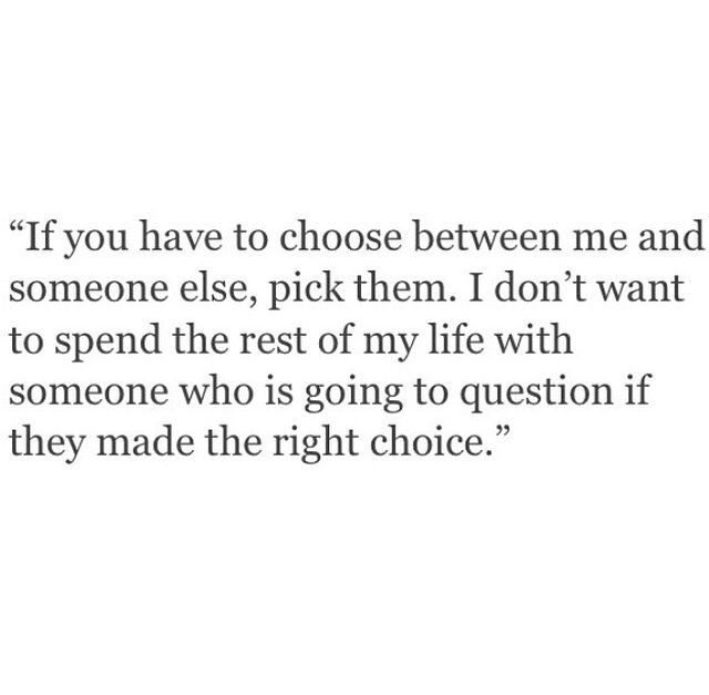 If You Have to Chose If You Have to Chose