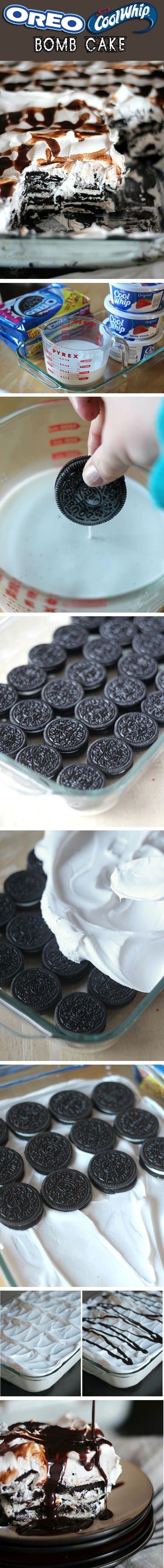 Oreo Cool Whip Bomb Cake