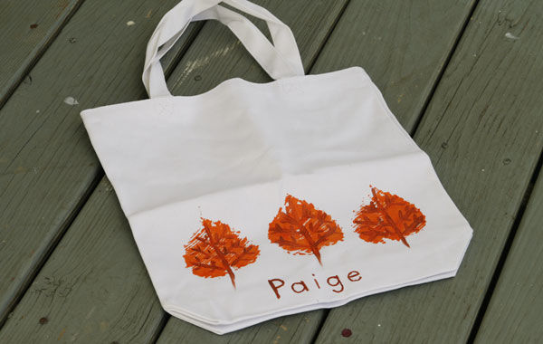Fall leaf totes