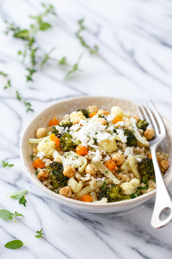 Roasted fennel and israeli cous cous salad