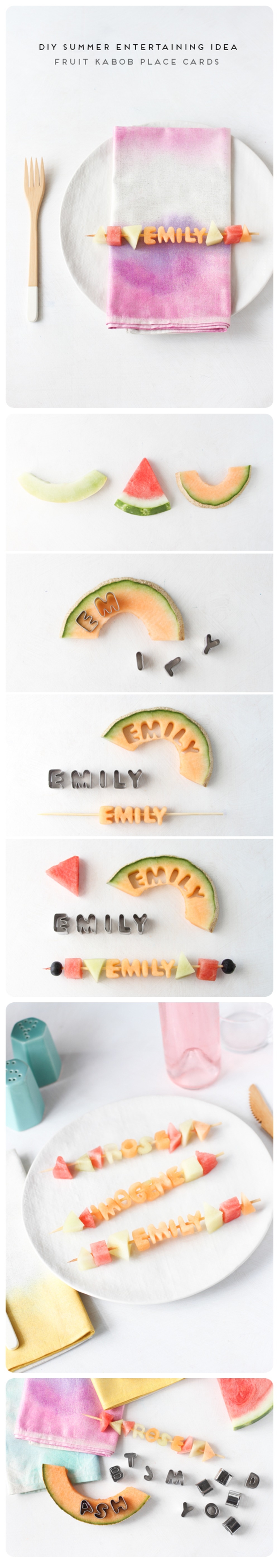 Fruit Kabob Place Cards Fruit Kabob Place Cards