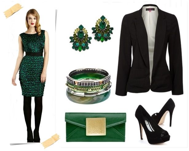 Dress Green Dress & Coordinating Accessories Dress Green Dress & Coordinating Accessories