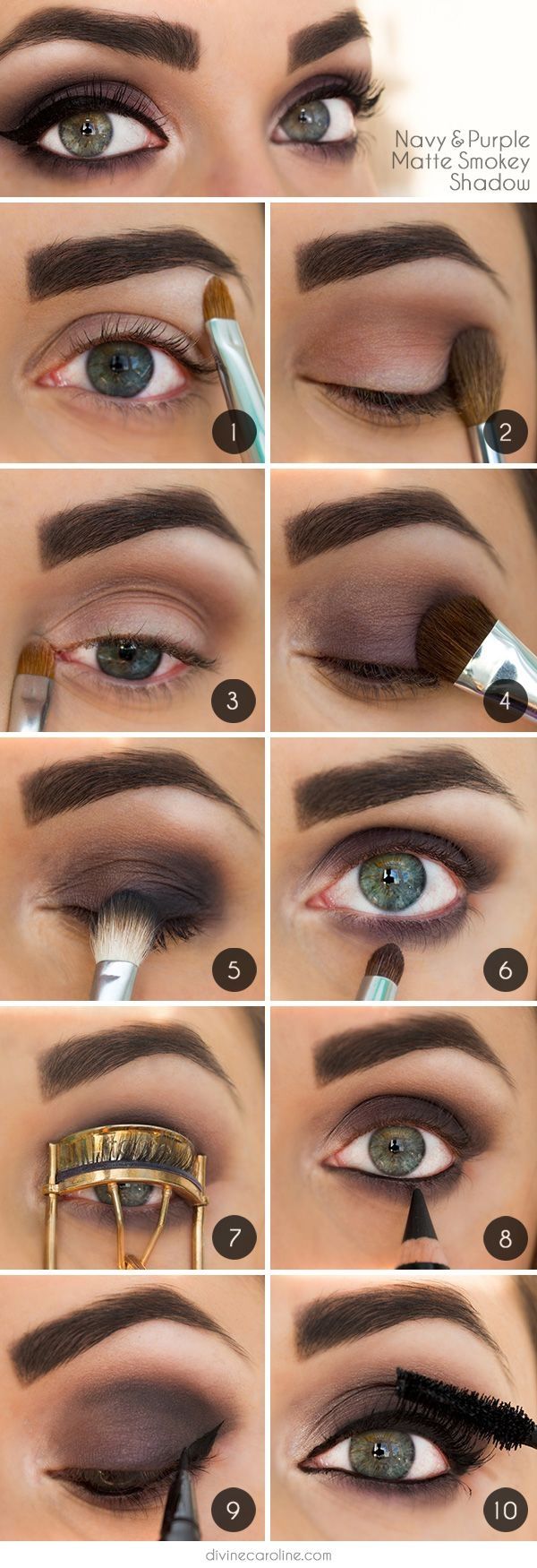 Navy and Purple Eye Shadow