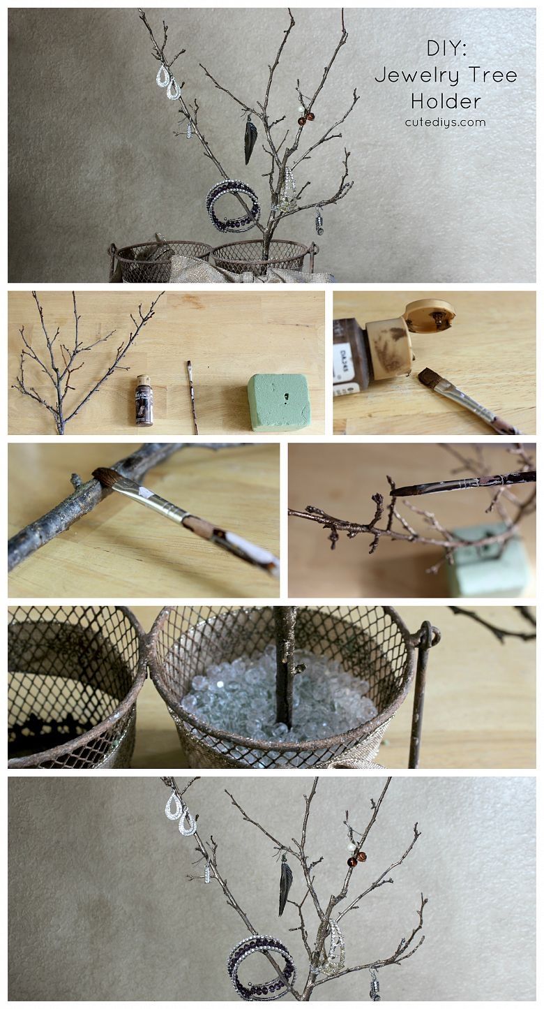 DIY Jewelry Tree Holder DIY Jewelry Tree Holder