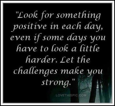 look for something positive