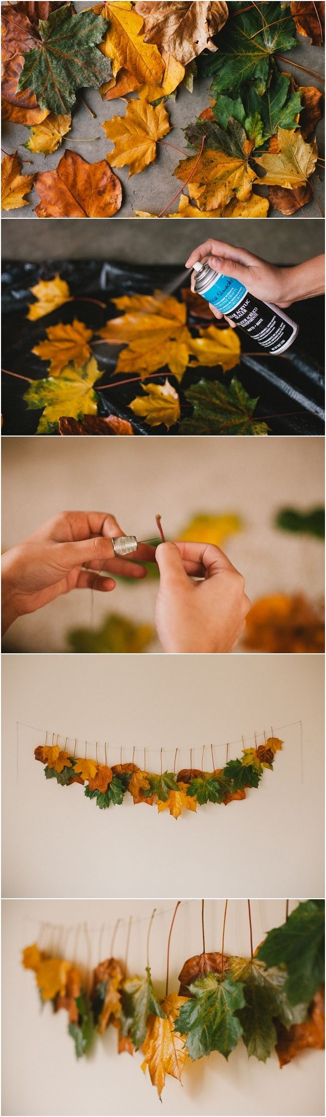 DIY Leaf Garland DIY Leaf Garland