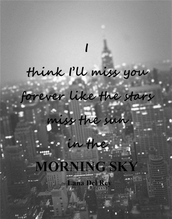 I think I'll Miss You Forever