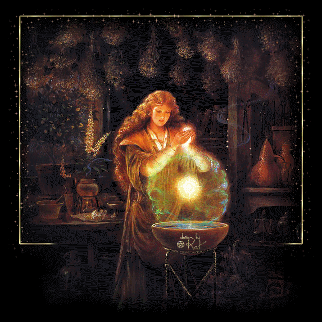 Witch Creating a Spell Witch Creating a Spell