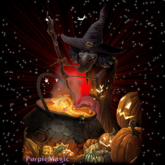 Scary Witch Stirring Brew Scary Witch Stirring Brew
