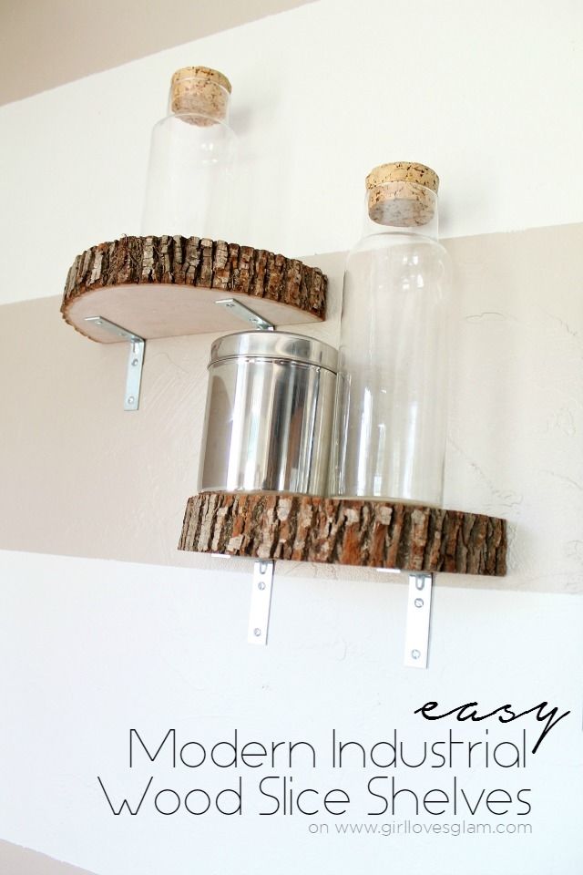 DIY Wooden Slice Shelves DIY Wooden Slice Shelves