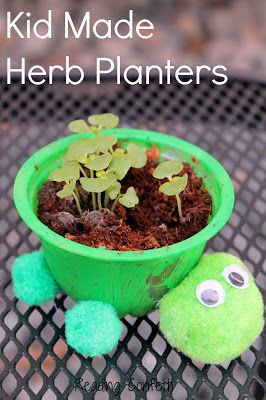 Kid made herb planters Kid made herb planters