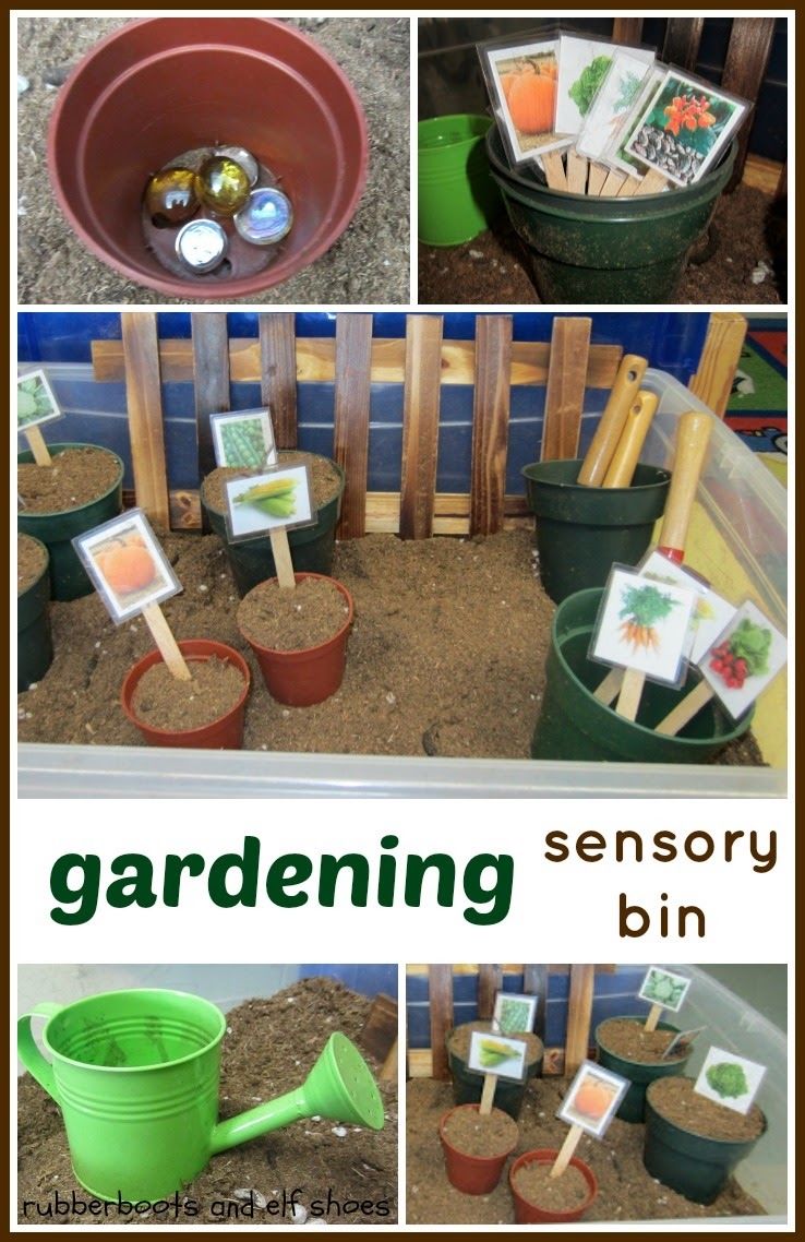 Gardening sensory bin Gardening sensory bin