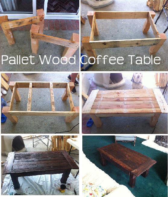 DIY Pallet Wood Coffee Table DIY Pallet Wood Coffee Table