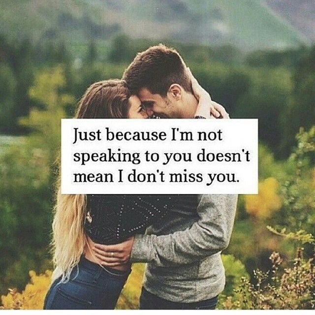I miss you