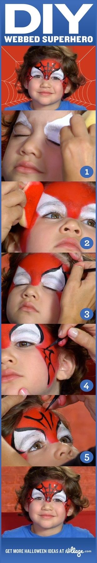 DIY Webbed Super Hero Makeup
